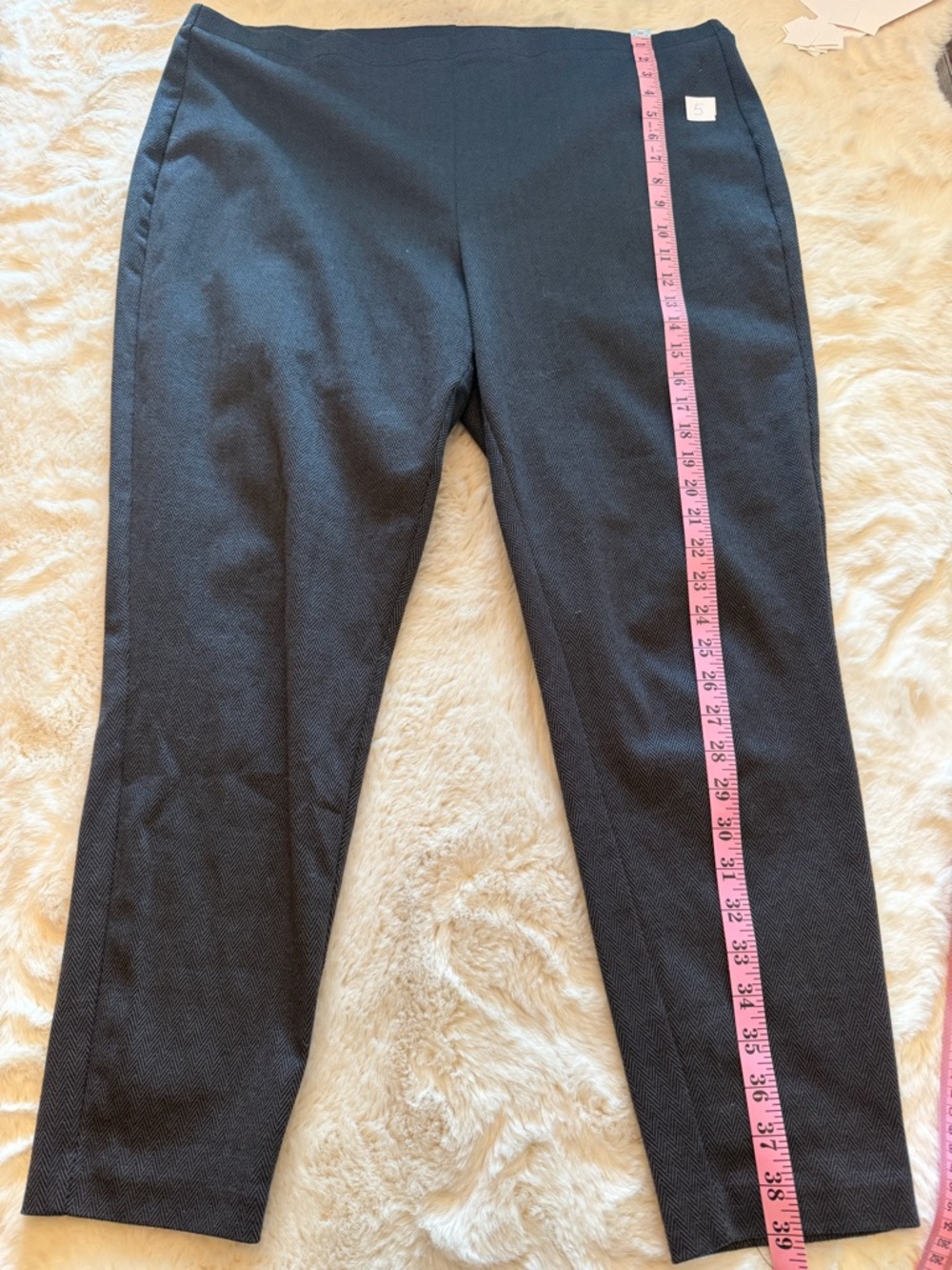 🖤 Croft & Barrow Black Herringbone Pull-On Pants | Size 1X